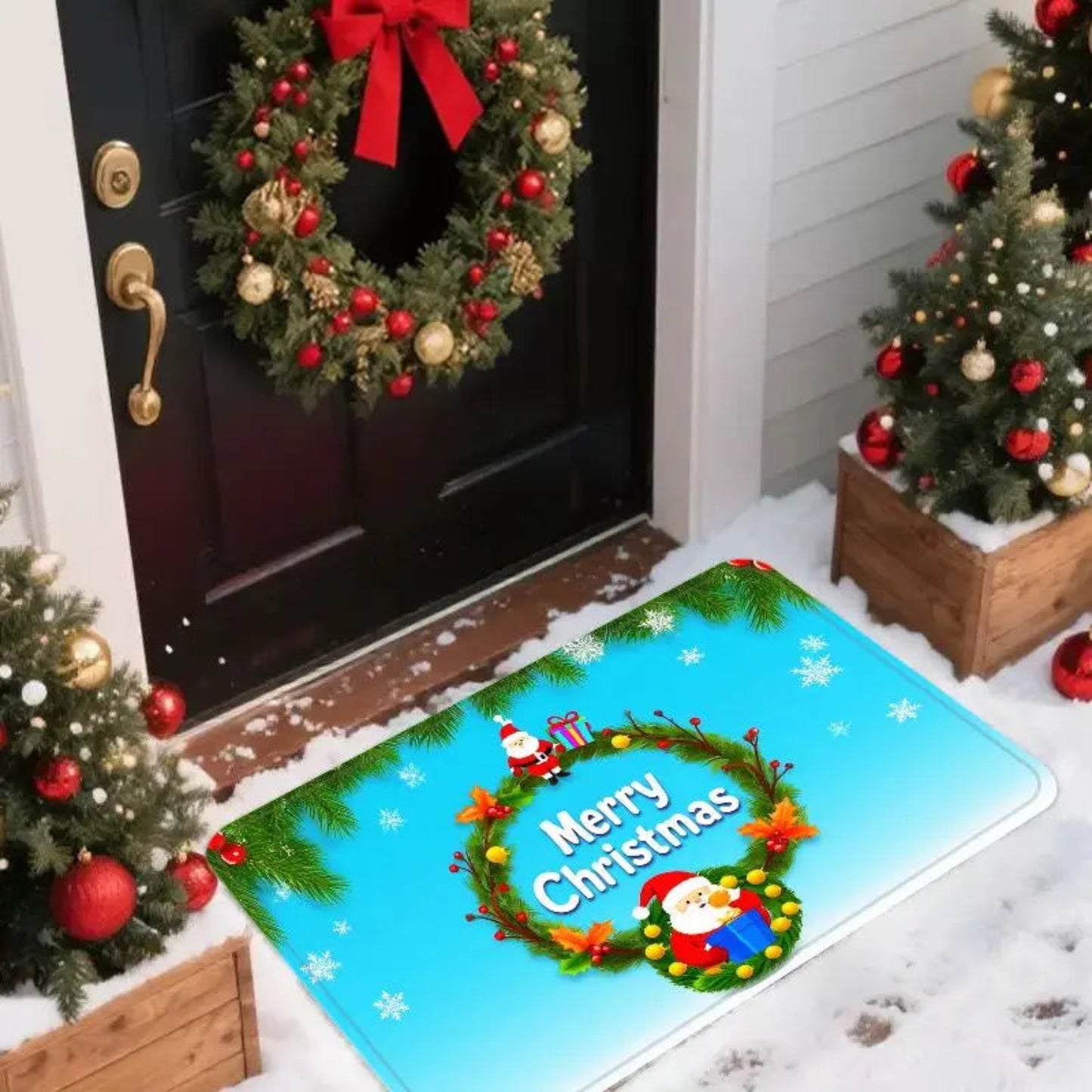 Christmas Santa Claus, Monster Grinch Carpet Home Decor, Soft And Absorb-Water, Entrance Door, Bathroom Anti-Slip Mat