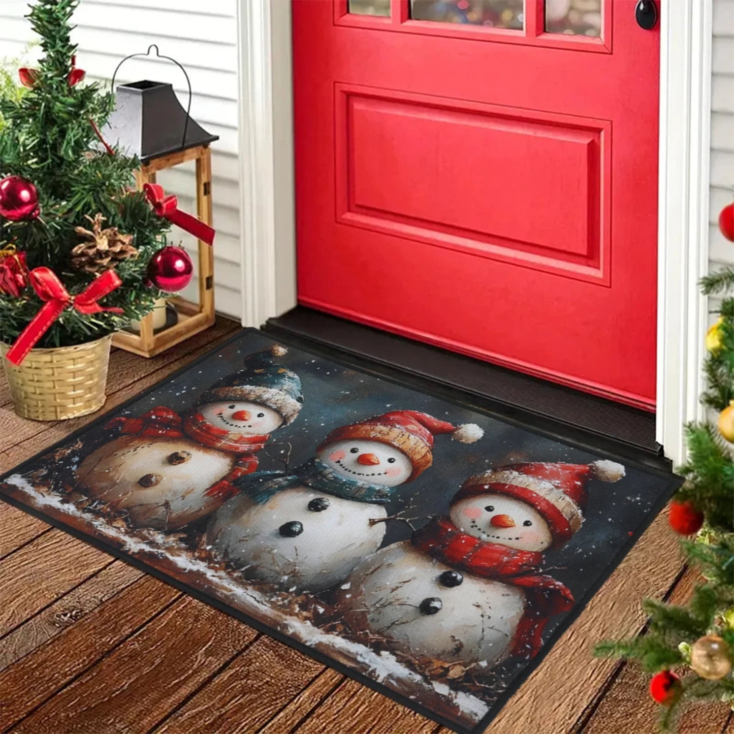 Christmas Floor Mat Outdoor Carpet Christmas Decor for Home 2025 Navidad Natal Santa Claus Door Mat Xmas Ornament New Year 2026