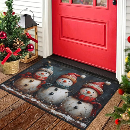 Christmas Floor Mat Outdoor Carpet Christmas Decor for Home 2025 Navidad Natal Santa Claus Door Mat Xmas Ornament New Year 2026