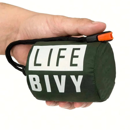 Compact & Lightweight Emergency Thermal Sleeping Bag - Waterproof, Mylar - Enhanced for Outdoor Camping, EDC & First Aid Rescue