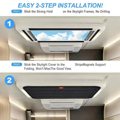 Foldable RV Skylight Insulator Cover Travel Trailers Sun Shade Car Sun Shield Sun Protection Visor For Travel Trailer Caravan