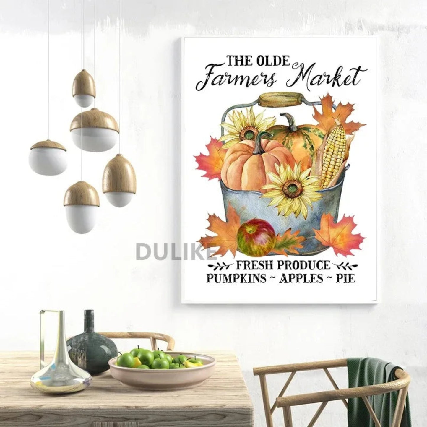 Country Farm Style Fall Pumpkins Retro Posters and Prints Rustic Fall Market Sign Canvas Painting Farmhouse Wall Pictures Decor
