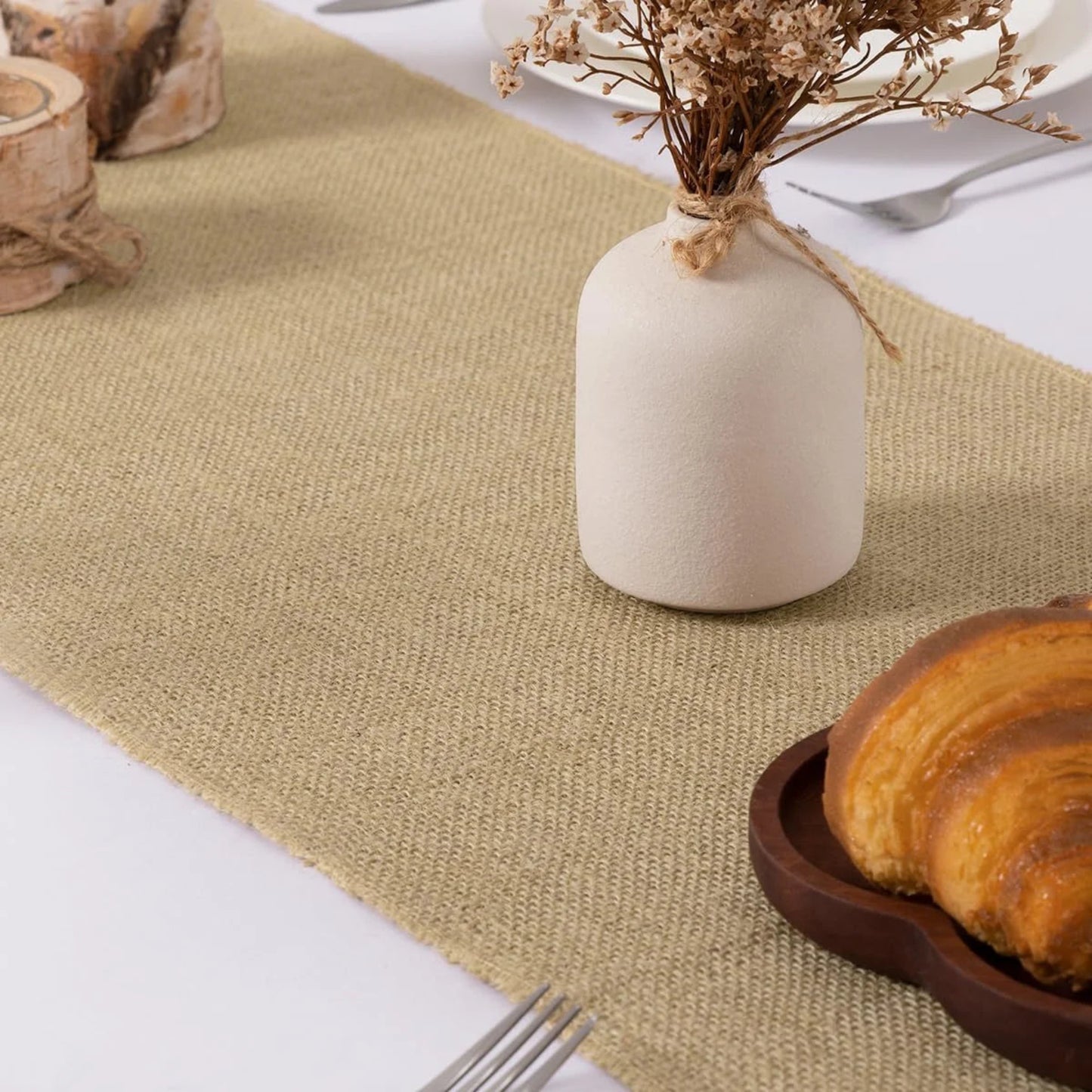 Burlap Table Runner Rustic Jute Boho Table Runner for Farmhouse Coffee Table Spring Wedding Baby Shower