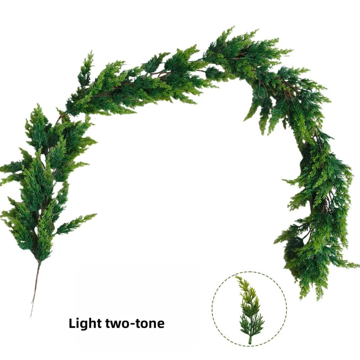 6FT Party Joyful Seasonal Faux Christmas Wreath With Pine Needle Cypress Flower Vines For Holiday Winter Interior Decoration