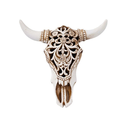 Realistic Bison Skull Wall Decor Bull Head Sculpture 3D Faux Cow Skull Wall Mount Art Piece Western Home Decor Wildlife Animal