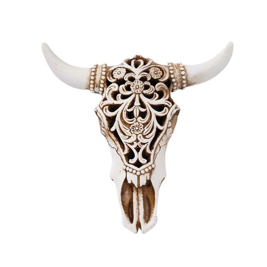 Realistic Bison Skull Wall Decor Bull Head Sculpture 3D Faux Cow Skull Wall Mount Art Piece Western Home Decor Wildlife Animal