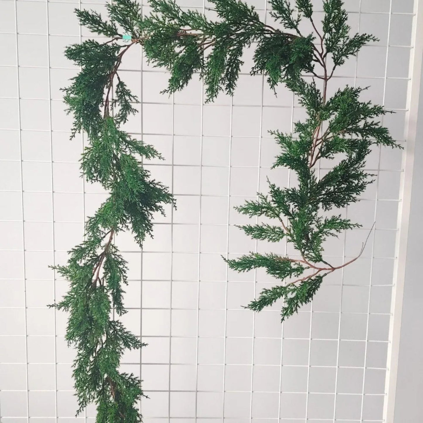 6FT Party Joyful Seasonal Faux Christmas Wreath With Pine Needle Cypress Flower Vines For Holiday Winter Interior Decoration