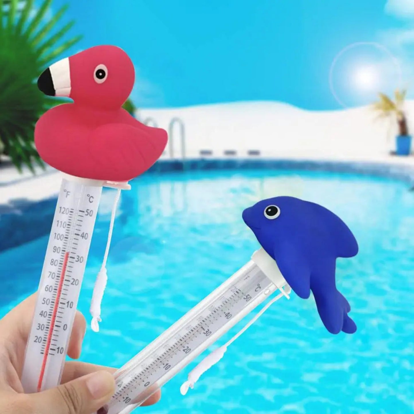 Cartoon Pattern Pool Water Temperature High Accuracy Temperature Sensor Floating Pool Hot Tub Spa Bathtub Fish Ponds Thermometer