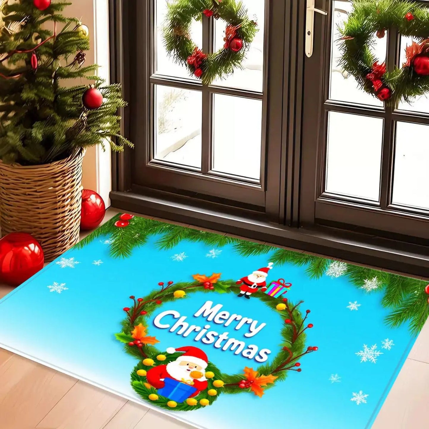 Christmas Santa Claus, Monster Grinch Carpet Home Decor, Soft And Absorb-Water, Entrance Door, Bathroom Anti-Slip Mat