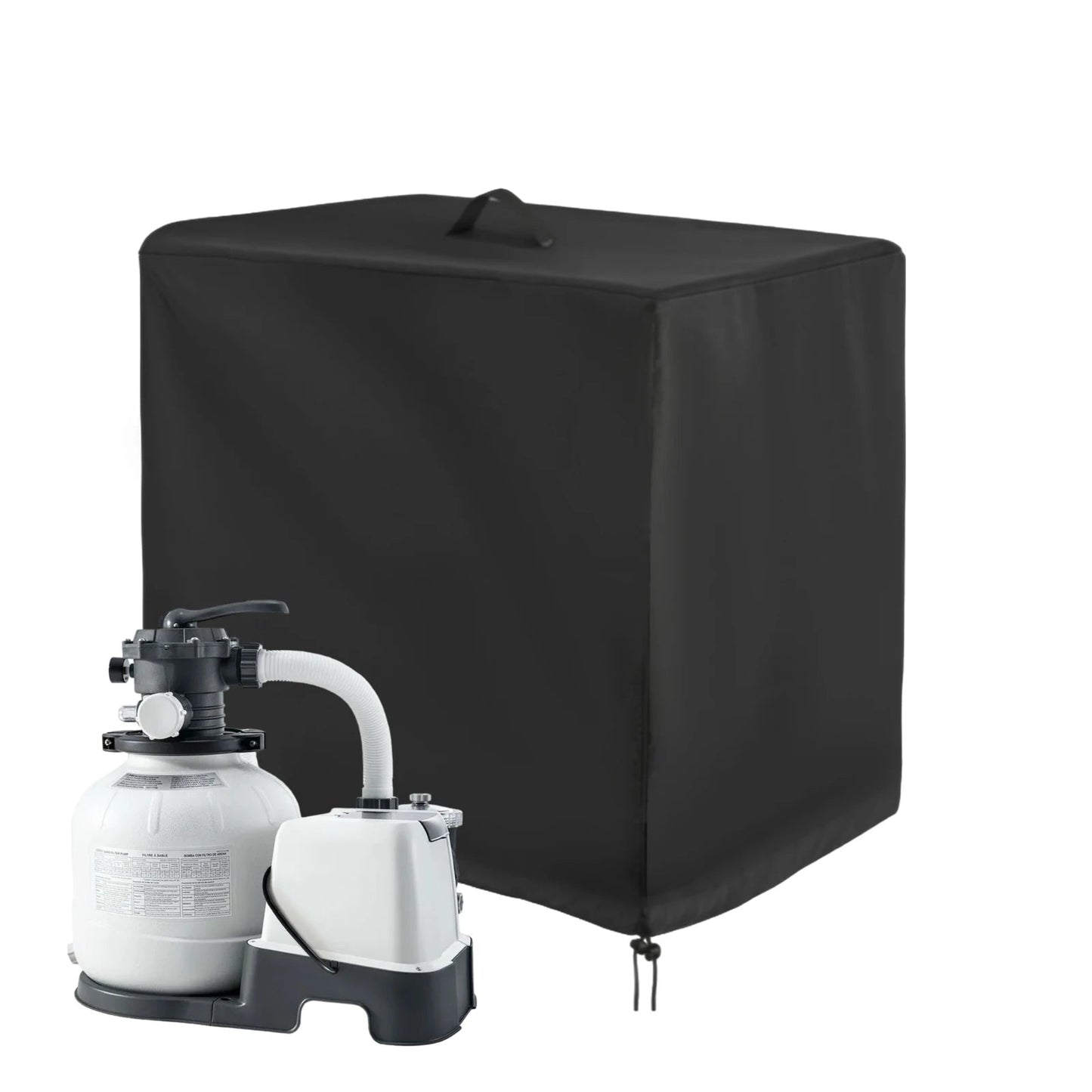 Universal Sand Filter Pump Cover 420D Oxford Fabric Waterproof UV Resistant Protection Sleeve for Swimming Pool Pump Dust Cover