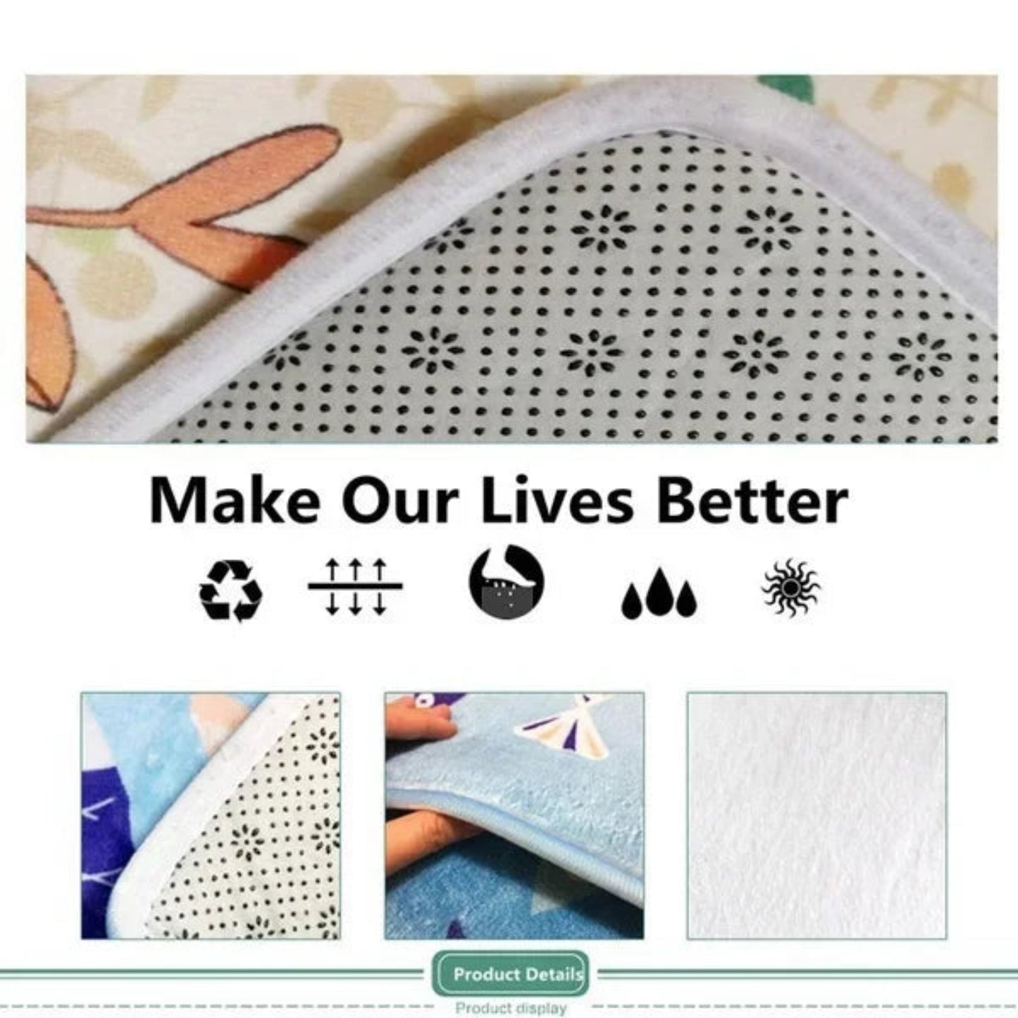 FRAMICS Farmhouse Area Rug 2x3, Rustic Cabin Lodge Deer Moose Bear Washable Rugs Non Slip, Country Wildlife Area Rug for Kitchen