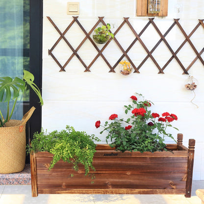 Raised Garden Bed Flower or Vegetable Planter  Plant Box for Garden, Yard Wood Box for Planting