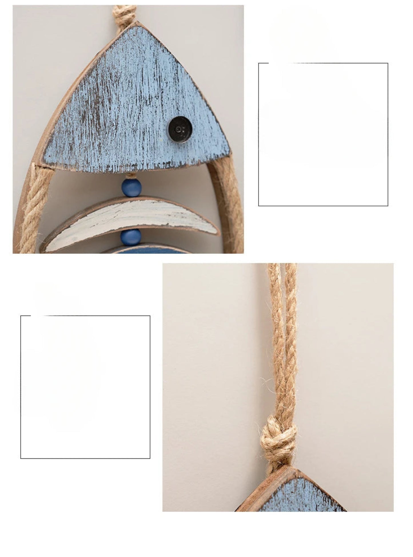 Mediterranean Wall Decoration Three-dimensional Small Pendant Fish Shaped Model Room Children's Room Wall Decoration