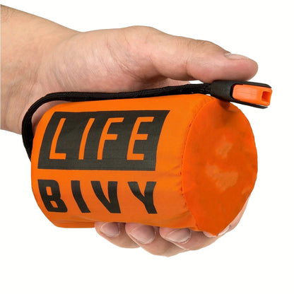Compact & Lightweight Emergency Thermal Sleeping Bag - Waterproof, Mylar - Enhanced for Outdoor Camping, EDC & First Aid Rescue