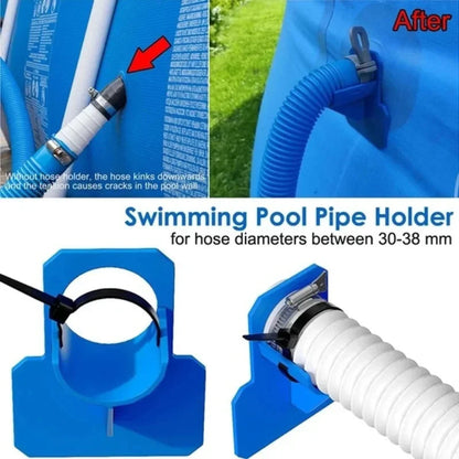 Swimming Pool Pipe Holder Mount Supports Pipes 30-38mm for  Ground Hose Outlet with Cable Tie Pool Accessories