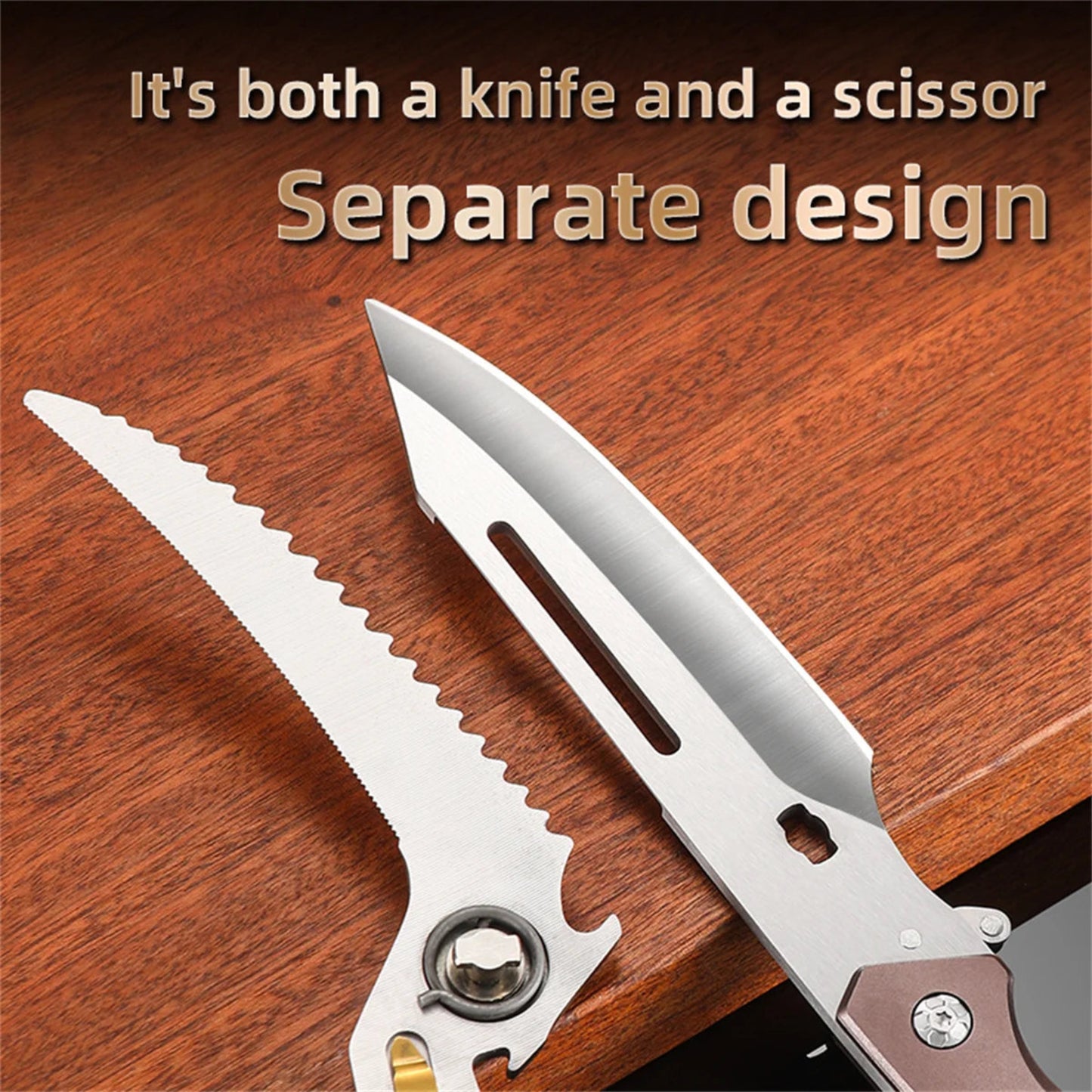 Heavy Duty Poultry Shears - A Must Have Kitchen Shears for Chicken and Meat Cutting - Stainless Food Kitchen Scissors