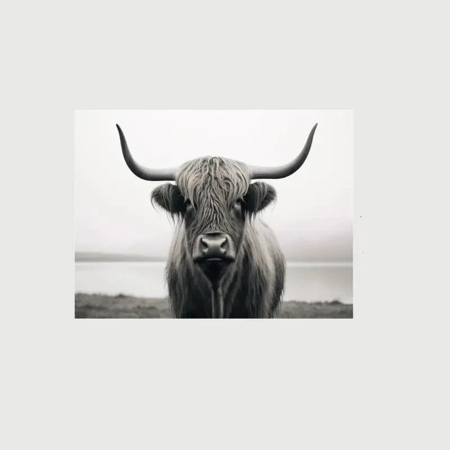 1pc Highland Cow Canvas Wall Art - Print for Home Decor, and Office - Rustic Farmhouse Artwork that Adds Charm and Personality