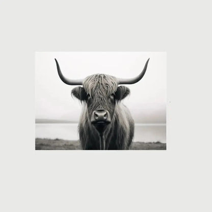 1pc Highland Cow Canvas Wall Art - Print for Home Decor, and Office - Rustic Farmhouse Artwork that Adds Charm and Personality