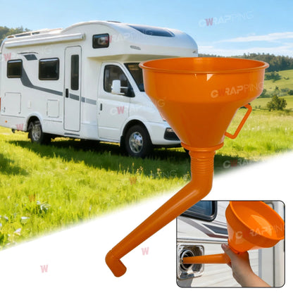 RV Long Stem Funnel Oil Fuel Filling Tools Anti-splash Plastic Funnel Auto Moto Refueling Tools for Camper Motorhome Accessories