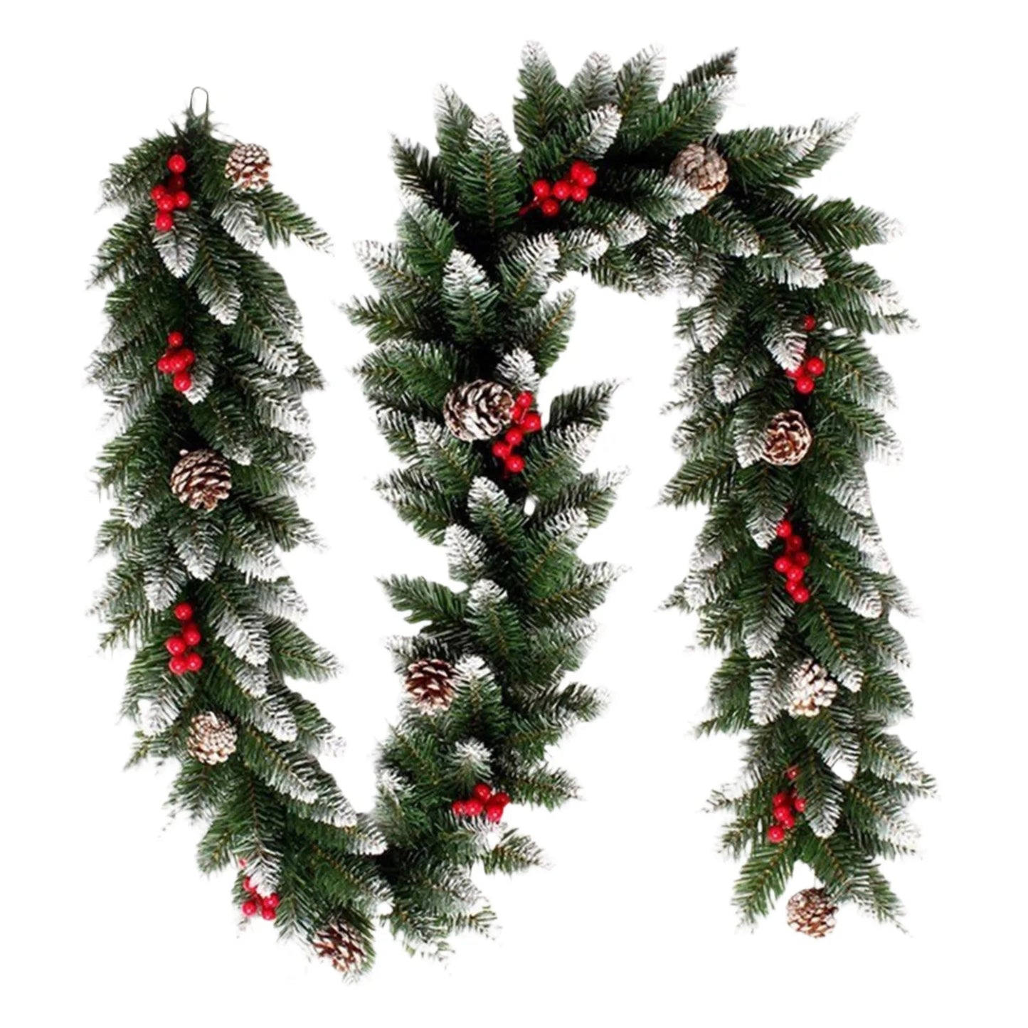 2025 Christmas Wreath Lighted Artificial Flower Tree Garland For Mantel PreInstalled Lighting Imitation Green Christmas Wreath