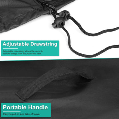 Universal Sand Filter Pump Cover 420D Oxford Fabric Waterproof UV Resistant Protection Sleeve for Swimming Pool Pump Dust Cover