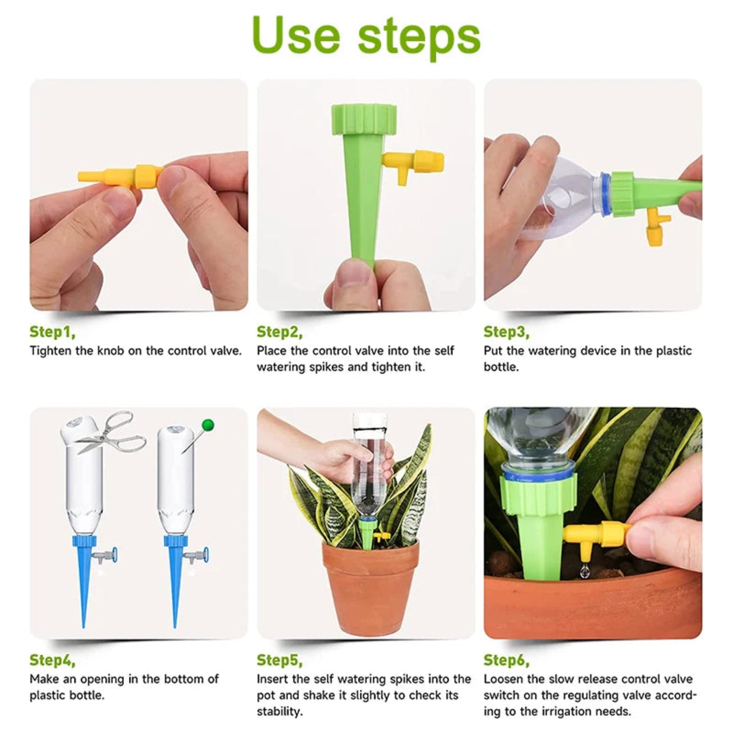 Greenhouse Garden Automatic Drip Irrigation System Self Watering Spike for Flower Plants  Adjustable Auto Water Dripper Device