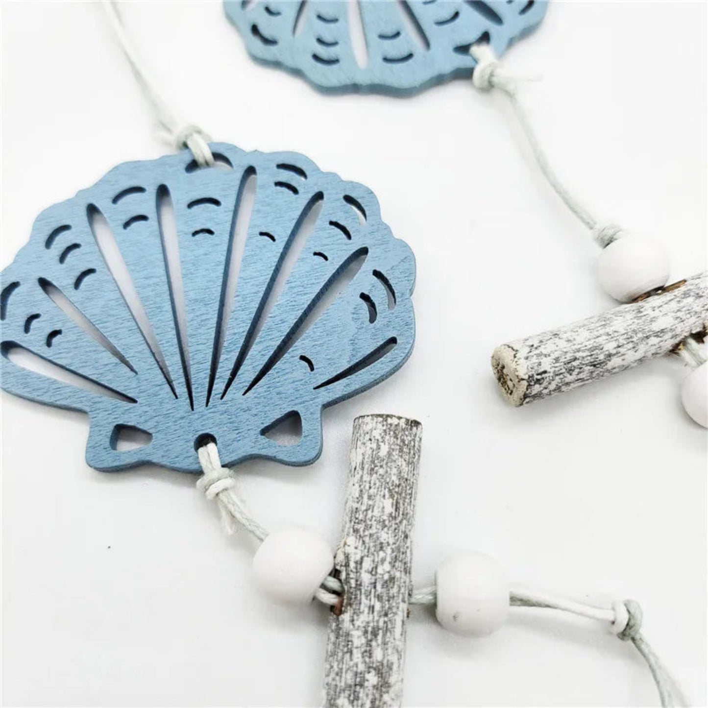 Studio Props Wall Hanging Hand Made Mediterranean Starfish Hung Fish Nautical Decor Hang Wood Marine Pendant for Home Decoration