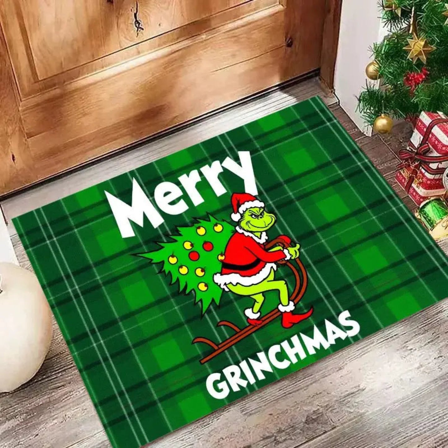 Christmas Santa Claus, Monster Grinch Carpet Home Decor, Soft And Absorb-Water, Entrance Door, Bathroom Anti-Slip Mat