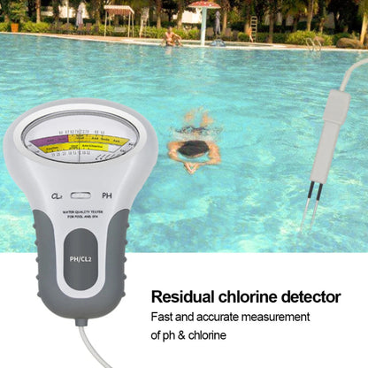 Professional PH Chlorine Meter CL2 Measuring Water Monitor with Probe for Swimming Pool Spa Water Quality Testing Device