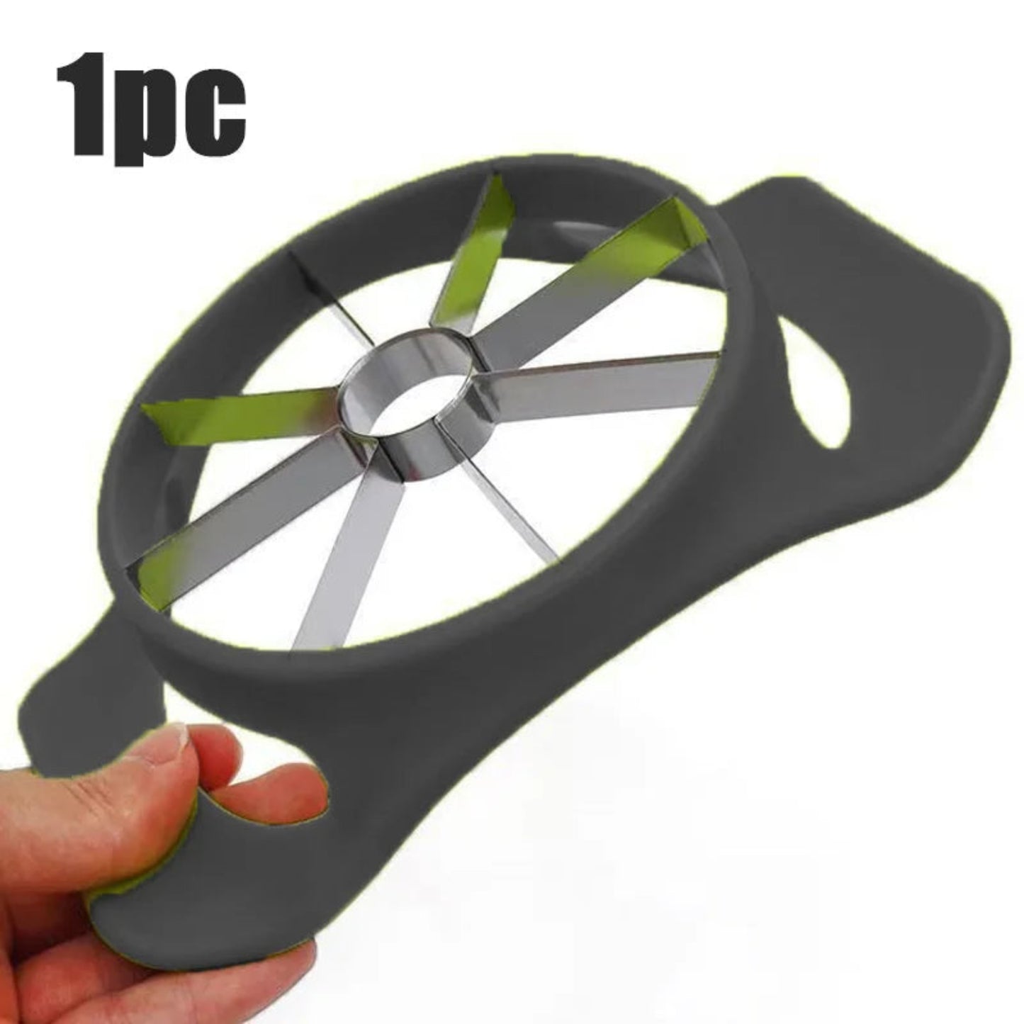 Stainless Steel Apple Slicer - Easy Use Fruit Corer Divider, 8-Slice Kitchen Cutter, Dishwasher Safe