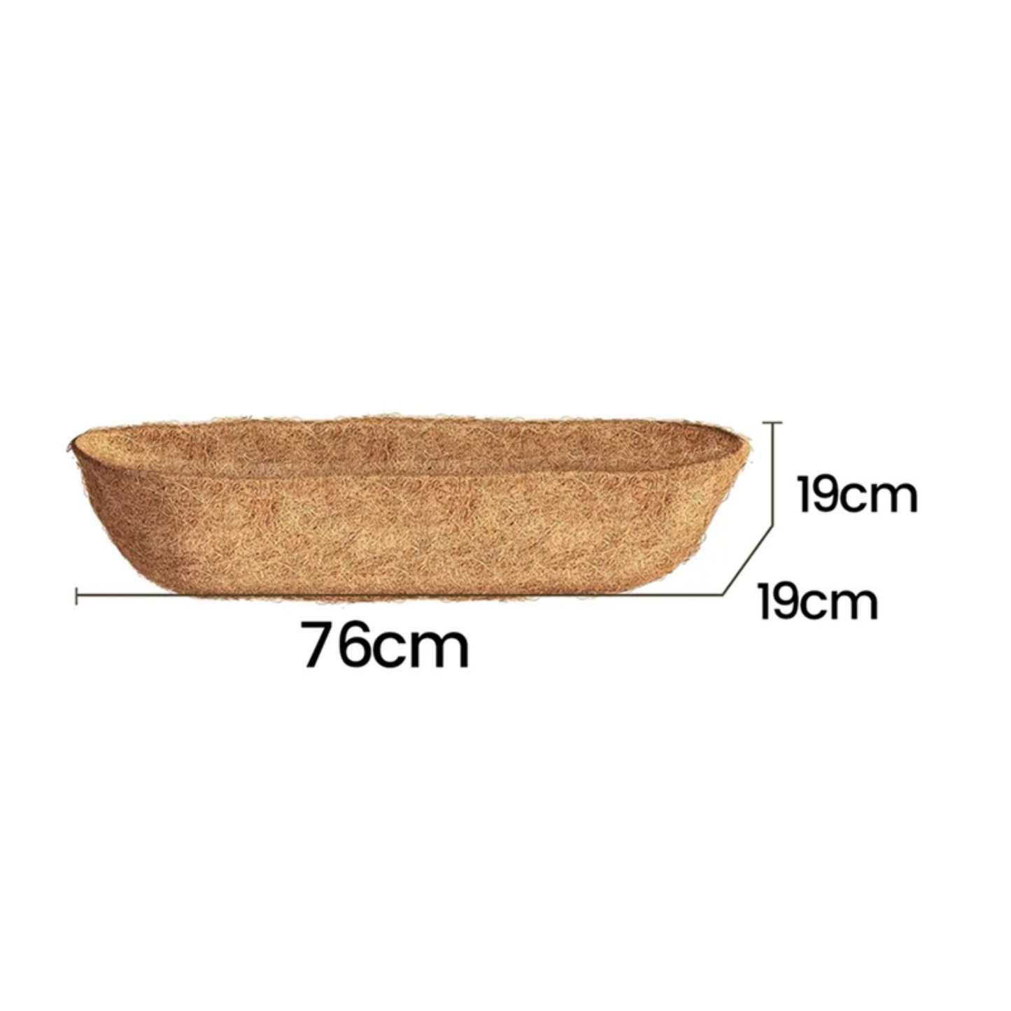 ABRS-30 Inch 6 Pack Trough Liners, Coconut Coir Fiber For Wall Basket Planters, Window Box Liners, Garden Planter Baskets