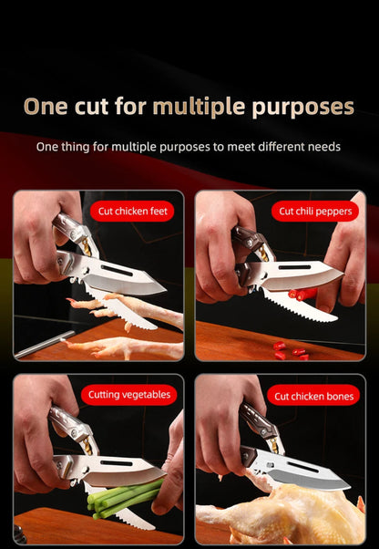 Heavy Duty Poultry Shears - A Must Have Kitchen Shears for Chicken and Meat Cutting - Stainless Food Kitchen Scissors