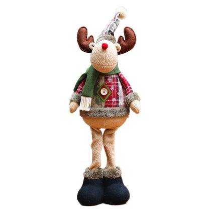 3PCS Christmas Decorative Christmas Dolls Reindeer Snowman Santa Claus Standing Doll New Year Ornament Christmas Merry Christmas