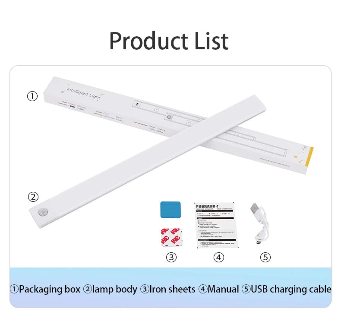 Motion Sensor Light Wireless LED Night Light USB Rechargeable Night Lamp Cabinet Wardrobe Lamp Under Backlight For Kitchen Led