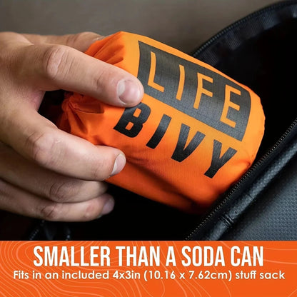 Compact & Lightweight Emergency Thermal Sleeping Bag - Waterproof, Mylar - Enhanced for Outdoor Camping, EDC & First Aid Rescue