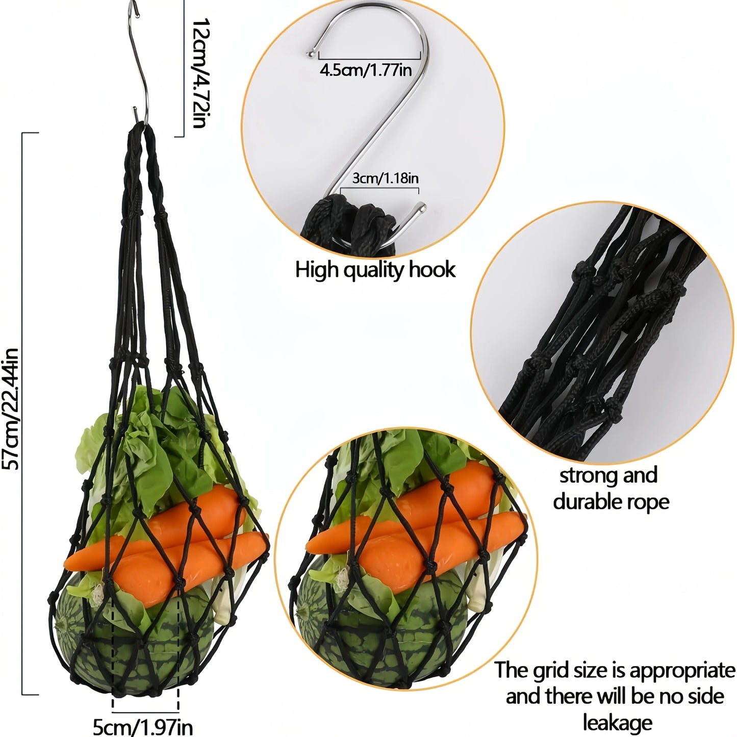 2pcs Practical Chicken Feeder Hanging Poultry Feed Net Bag Mesh Feeder Automatic Feeder Bag For Chickens And Ducks