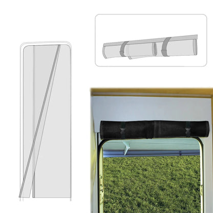 RV Slide Door Mosquito Fly Screens Net Caravan Entrance Entry Door Mosquito Net For Motorhome Caravan Insect Bugs Car Accessorie