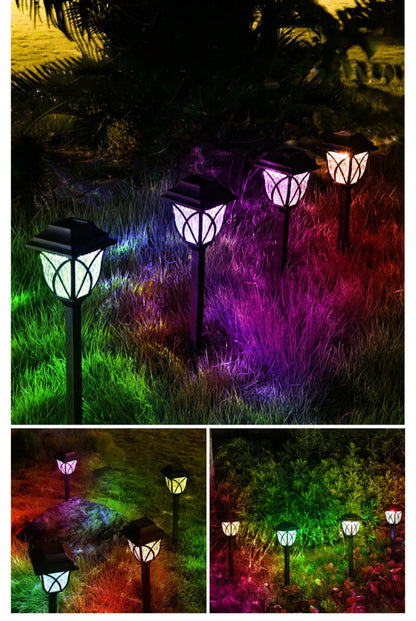 8 Pack LED Solar Courtyard Lamp Outdoor Waterproof Lawn Lights Solar Garden Paths Lane Landscape Lighting Decorative Lights