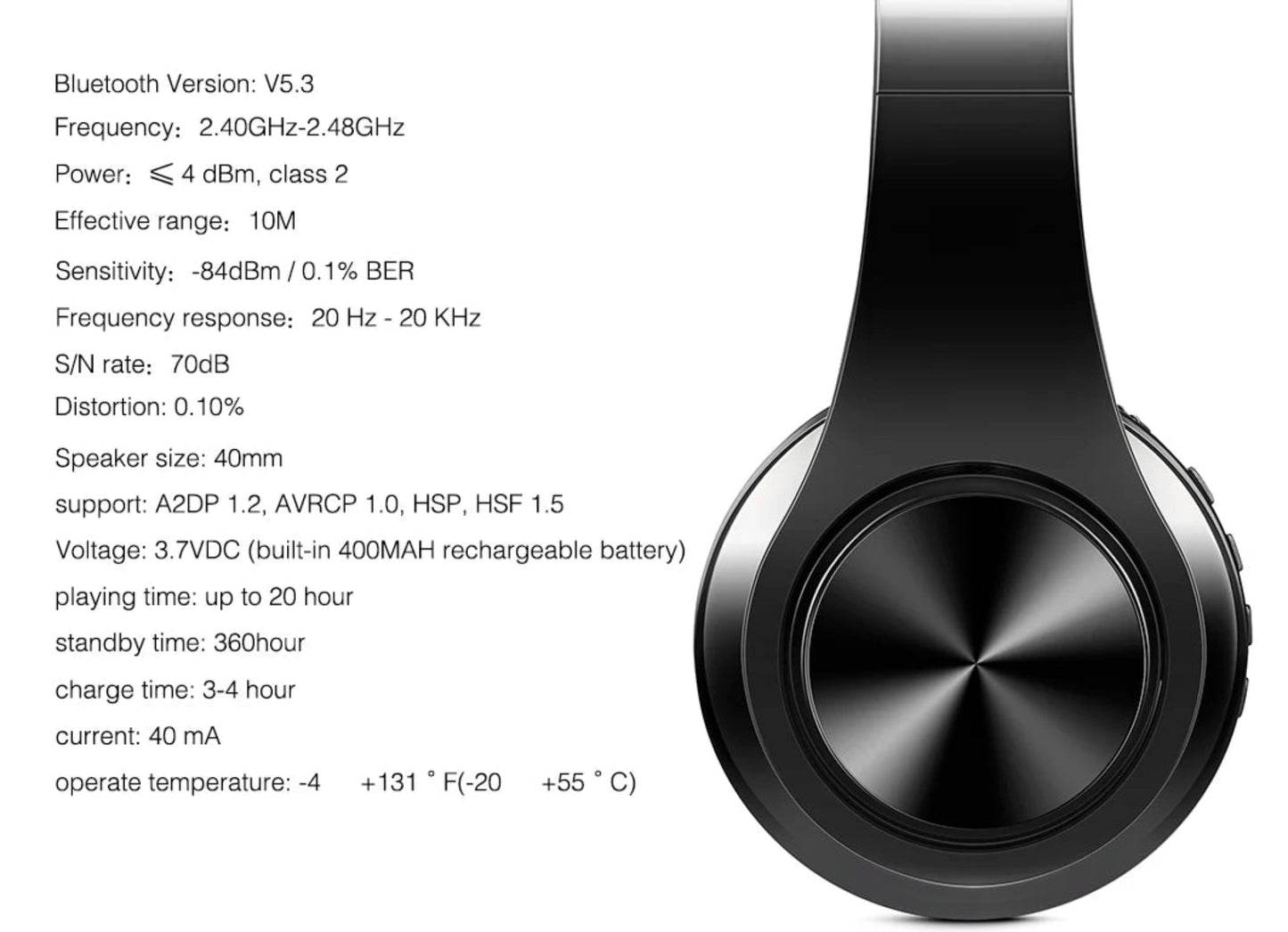 Men Gift Gold Wireless Headphones Bluetooth Earphone Stereo Headset Game with Build-in MIC with Universal for Android and iOS