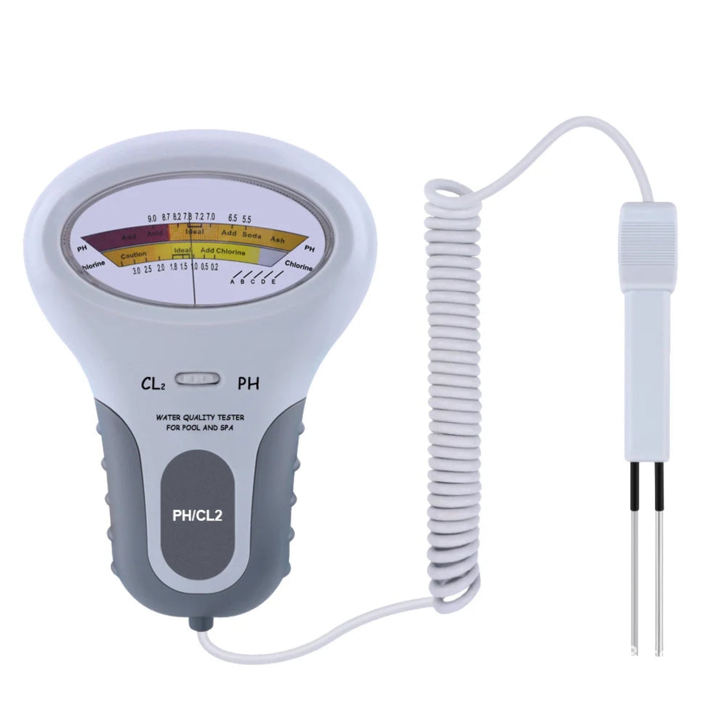 Professional PH Chlorine Meter CL2 Measuring Water Monitor with Probe for Swimming Pool Spa Water Quality Testing Device