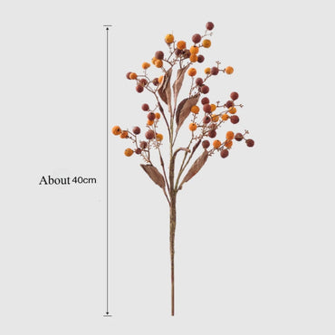 40CM Autumn Holly Fruit Bouquet Artificial Flower European Dried Flower Living Room Home Light Luxury Model Room Decorative
