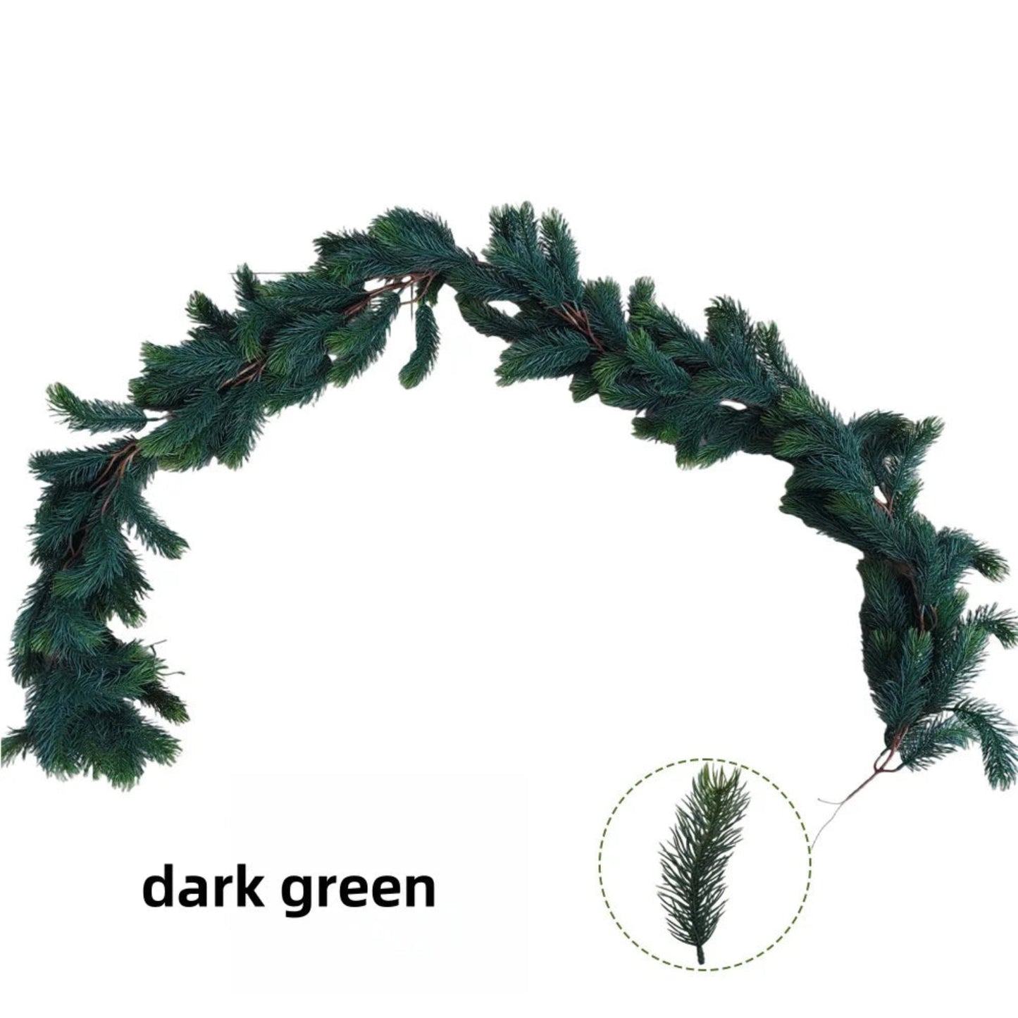 6FT Party Joyful Seasonal Faux Christmas Wreath With Pine Needle Cypress Flower Vines For Holiday Winter Interior Decoration