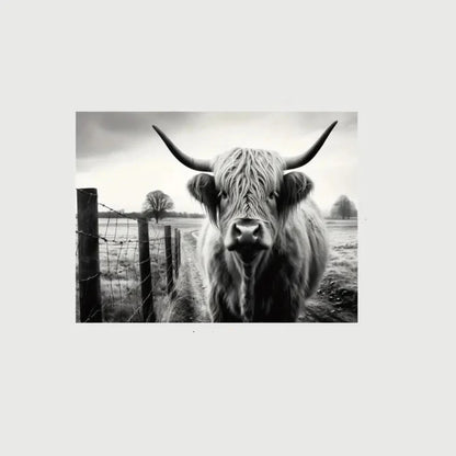 1pc Highland Cow Canvas Wall Art - Print for Home Decor, and Office - Rustic Farmhouse Artwork that Adds Charm and Personality