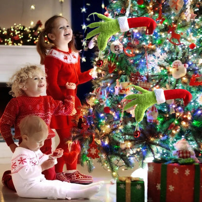 ZK30 Christmas Elf Body Tree Decor Christmas Tree Arms Elf Christmas Tree Decoration Doll Xmas Party Room Tree Decor