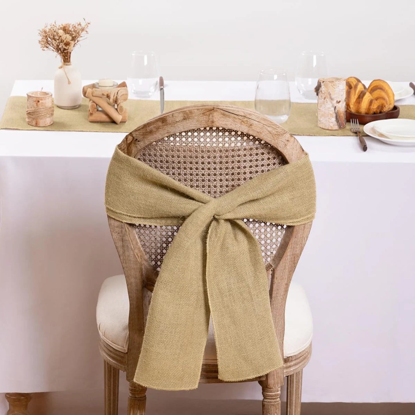 Burlap Table Runner Rustic Jute Boho Table Runner for Farmhouse Coffee Table Spring Wedding Baby Shower