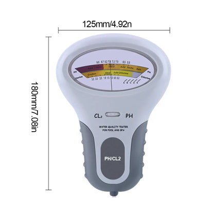 Professional PH Chlorine Meter CL2 Measuring Water Monitor with Probe for Swimming Pool Spa Water Quality Testing Device