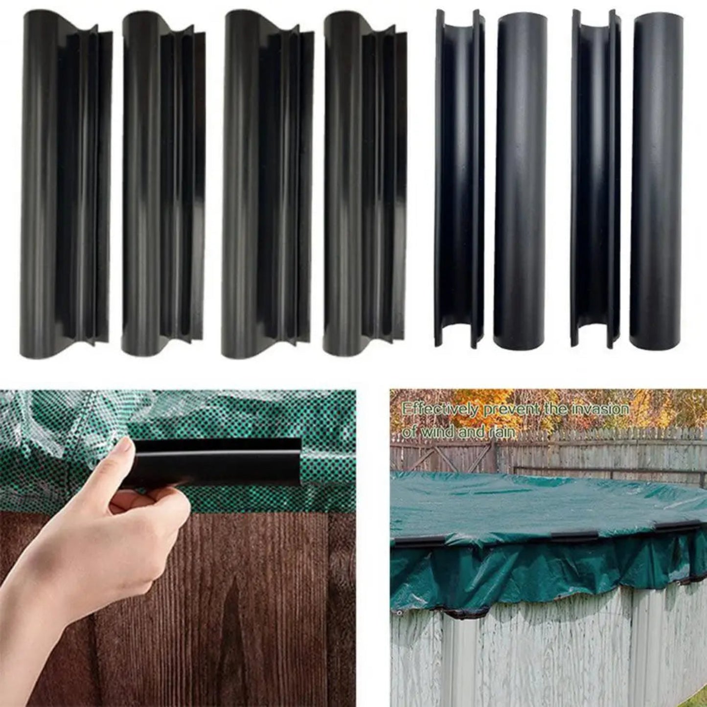 24Pcs Pool Cover Clips ABS Winter Pool Cover Clips for Outdoor Moderate Size Wide Application Versatile Windproof Smooth Finish