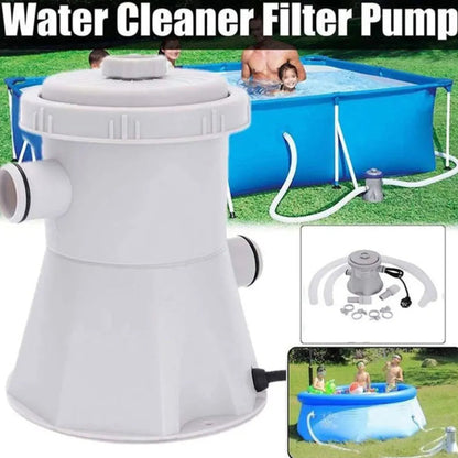 Pool Filter Pump 300 GPH Paddling Pool Electric Water Pump With 2 Pool Filter Cartridge Pool Pumps Ground Small Pool Filter Pump