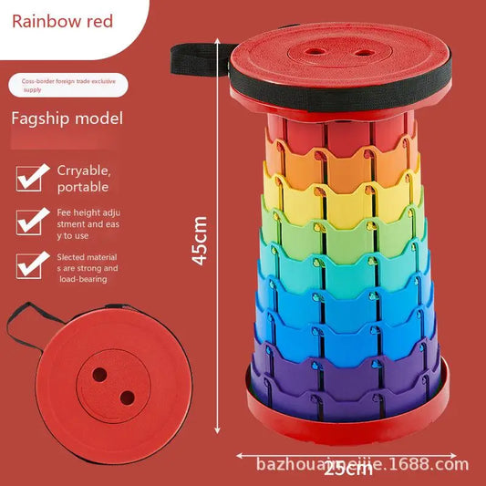 Retractable Foldable Stool Chair for Outdoor Camping, Compact Lightweight Aluminum Fishing Bench with Storage Bag, High Strength