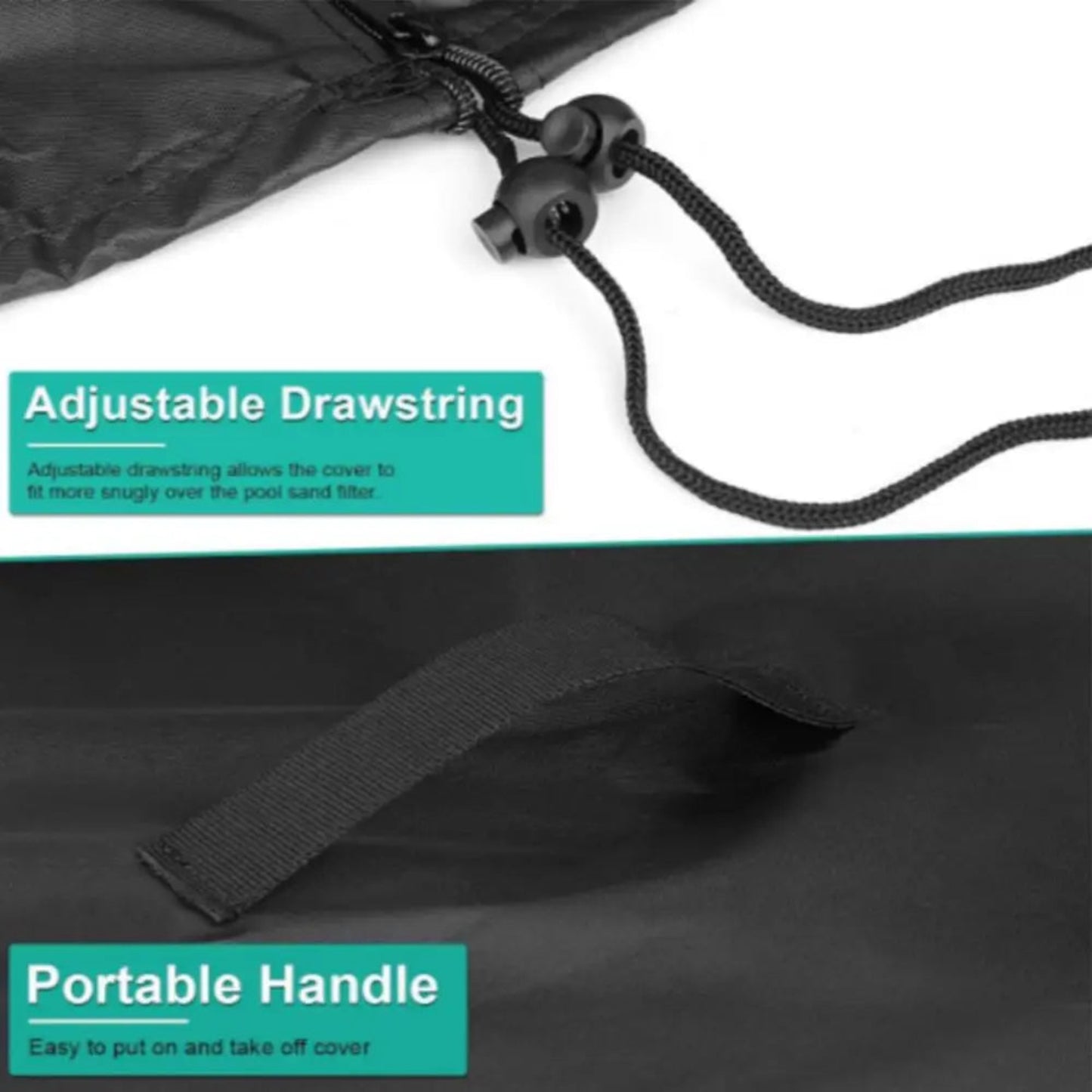 Universal Sand Filter Pump Cover 420D Oxford Fabric Waterproof UV Resistant Protection Sleeve for Swimming Pool Pump Dust Cover